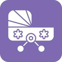 Baby Stroller Vector Icon Design