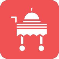 Serving Cart Icon Vetor Style vector