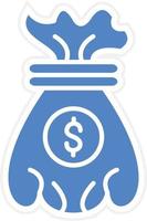 Money Bag Vector Icon Design