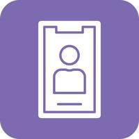Mobile Contacts Vector Icon Design