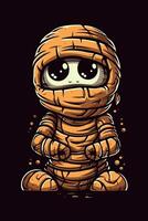 cute cartoon scarecrow Halloween. Illustration of a Scarecrow. can be used for t-shirt graphics, print. Vector illustration. . photo