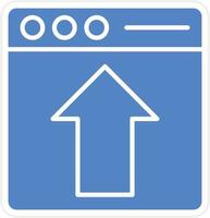 Webpage Upload Vector Icon Design