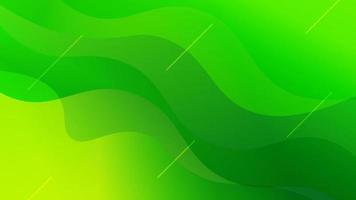 Green waves abstract background vector