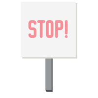 Placard Stop Demonstration Public Awareness Protest Signboard Stick png