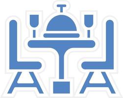 Dining Table Vector Icon Design