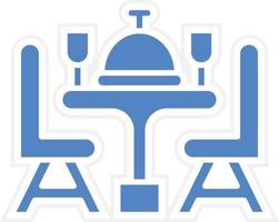 Dining Table Vector Icon Design