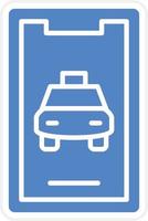 Mobile Taxi Vector Icon Design