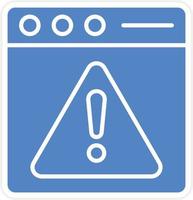 Web Warning Vector Icon Design