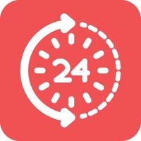 Diseño de icono de vector de 24 horas