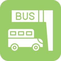 Bus Stop Vector Icon Design