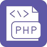 PHP File Icon Vetor Style vector