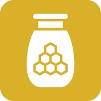 Honey Jar Vector Icon Design