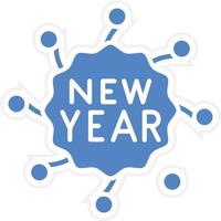 Happy New Year Vector Icon Design