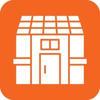 Solar House Icon Vetor Style vector