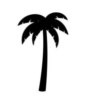 palma y Coco árbol silueta para verano elemento vector