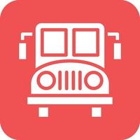 colegio autobús icono vetor estilo vector