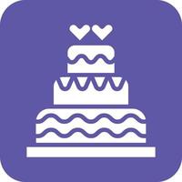 diseño de icono de vector de pastel de boda