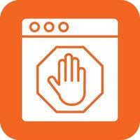 AD Blocker Vector Icon Design