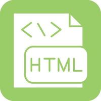 HTML File Icon Vetor Style vector
