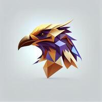stylized image of an eagles head. . photo