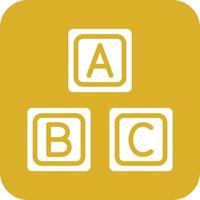 a B C bloques vector icono diseño