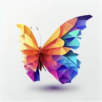 colorful butterfly on a white background. . photo