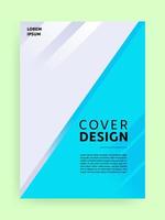 Book cover template in blue color. Adaptable for brochure, flyer, poster vector
