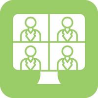 Online Meeting Vector Icon Design