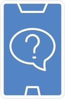 Online Question Vector Icon Design