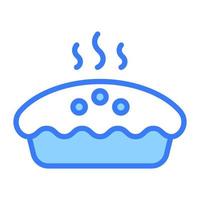 Baked pie cake vector design, editable icon
