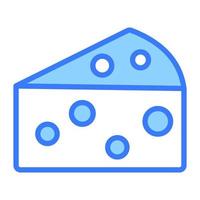 Cheese slice vector design, dairy product icon