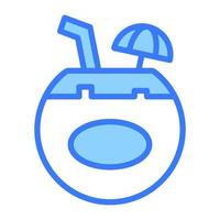 A well design of coconuts water vector icon