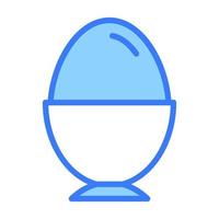 An amazing icon of boiled egg, premium vector design