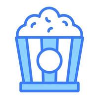 Popcorn vector icon in trendy style, isolated on white background