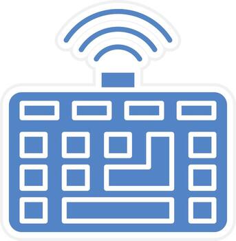 Wireless Keyboard Vector Icon Design