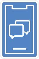 Mobile Chat Vector Icon Design