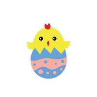 Cute easter chicken vector