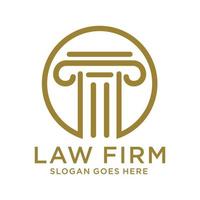 Law firm pillar logo design vector