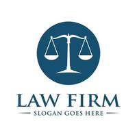 Scale law firm logo design vector