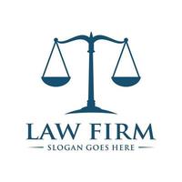 Scale law firm logo design vector