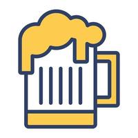 Cheers vector icon in new style, editable design of beer mug