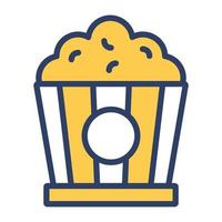 Popcorn vector icon in trendy style, isolated on white background