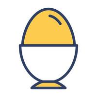 An amazing icon of boiled egg, premium vector design