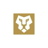 Simple geometric Lion head wear logo design aa1 vector