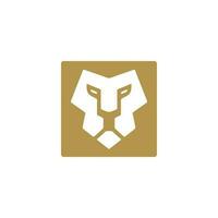 Simple geometric Lion head wear logo design aa1 vector