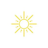 sun icon shining afternoon sun logo a vector