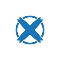 x logo design easy catchy x design unknown icon a6 vector