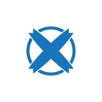 X logo diseño fácil pegadizo X diseño desconocido icono a6 vector