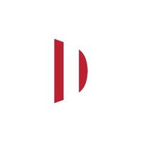 d logo design easy catchy d symbol vector