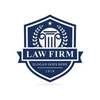 Law firm pillar logo design vector